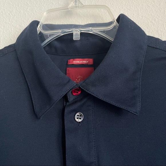 Ferrari Prima Made in Italy Navy Long Sleeve Polo Shirt - Picture 3 of 7